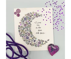 Bothy Threads Cross stitch kit "Love You To The Moon" XKA22 21x24 cm