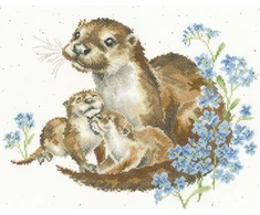 Bothy Threads Cross stitch kit "Otterly Adorable" XHD141 33x26 cm