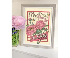 Bothy Threads Cross stitch kit "Peony The One" XAS2 17x23 cm
