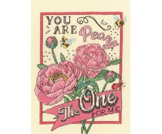 Bothy Threads Cross stitch kit "Peony The One" XAS2 17x23 cm