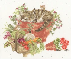 Bothy Threads Cross stitch kit "Purrrfect Spot" XHD149 34x28 cm