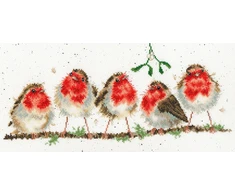 Bothy Threads Cross stitch kit "Rockin' Robins" XHD69 39x18 cm