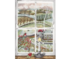 Bothy Threads Cross stitch kit "Rosehip Window" XDD7 25x36 cm