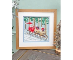 Bothy Threads Cross stitch kit "Santa's Sled Squad" XLP23 26x26 cm