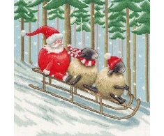 Bothy Threads Cross stitch kit "Santa's Sled Squad" XLP23 26x26 cm