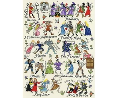 Bothy Threads Cross stitch kit "Shakespeare" XPS5 28x38 cm