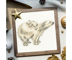 Bothy Threads Cross stitch kit "Snow Baby" XHD111 26x26 cm