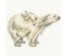 Bothy Threads Cross stitch kit "Snow Baby" XHD111 26x26 cm