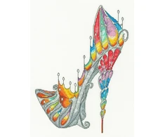 Bothy Threads Cross stitch kit "Stained Glass Slipper" XSK7 22x29
