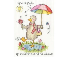 Bothy Threads Cross stitch kit "Sunshine And Rainbows" XCD1 13x18 cm