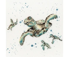 Bothy Threads Cross stitch kit "Swimming School" XHD64 26x26 cm