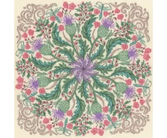Bothy Threads Cross stitch kit "Swirling Thistles" XBUF3 28x28 cm
