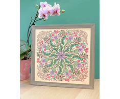 Bothy Threads Cross stitch kit "Swirling Thistles" XBUF3 28x28 cm