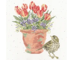Bothy Threads Cross stitch kit "The Meadow Pipit" XHD156 26x26 cm