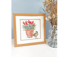 Bothy Threads Cross stitch kit "The Meadow Pipit" XHD156 26x26 cm