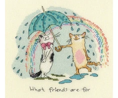 Bothy Threads Cross stitch kit "What friends are for" XAJ8 21x19 cm