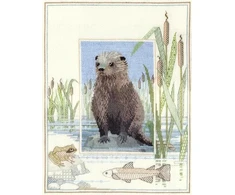 Bothy Threads Cross stitch kit "Wildlife - Otter" DWWIL6 26.9x34.2 cm