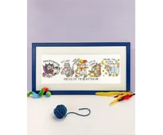 Bothy Threads Cross stitch kit "You've Cat To Be Kitten Me" XJE1 40x12 cm