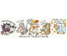 Bothy Threads Cross stitch kit "You've Cat To Be Kitten Me" XJE1 40x12 cm