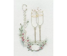 Bothy Threads Kryželiu siuvinėjimo rinkinys "Atvirukas - Sveikiname" DWCDG03 9x13.3 cm