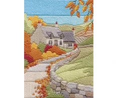Bothy Threads Long Stitch Kit "Long Stitch Seasons - Autumn Cottage" DW14MLS11 24x17 cm