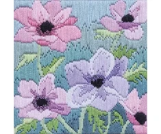 Bothy Threads Long Stitch Kit "Long Stitch - Violetinė Anemones" DWSLS16 11x11 cm