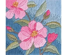 Bothy Threads Long Stitch Kit "Long Stitch - Camellias" DWSLS14 11x11 cm