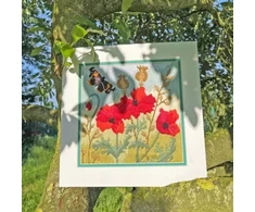 Bothy Threads Long Stitch Kit "Raudona Poppies" LSRP 20.5x21.5 cm
