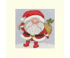 Bothy Threads Cross stitch "Christmas Card - Jolly Santa" XMAS71 10x10 cm