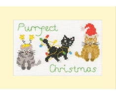 Bothy Threads Cross stitch "Christmas Card - Purrfect Christmas" XMAS91 16x10 cm