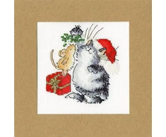 Bothy Threads Cross stitch "Christmas Card - Under The Mistletoe" XMAS26 10x10 cm