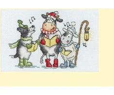 Bothy Threads Cross stitch "Christmas Card - Woof, Moo, Baa!" XMAS74 16x10 cm