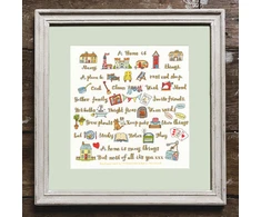 Bothy Threads Cross stitch kit "A" HOme Is Many Things" XAL9 33x34 cm