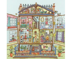 Bothy Threads Cross stitch kit "Cut Thru' Dolls" House" XCT39 36x37 cm