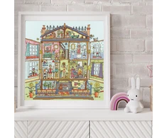 Bothy Threads Cross stitch kit "Cut Thru' Dolls" House" XCT39 36x37 cm