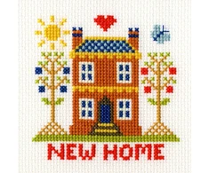 Bothy Threads Cross stitch kit "Greeting Card - New" HOme Card" XGC5 10x10 cm