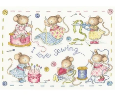 Bothy Threads Cross stitch kit "I Love Sewing" XKG9 32x23 cm