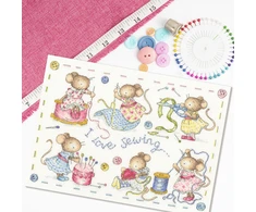 Bothy Threads Cross stitch kit "I Love Sewing" XKG9 32x23 cm