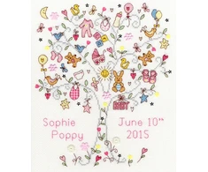 Bothy Threads Cross stitch kit "Love Baby Girl" XKA7 22x28 cm