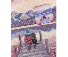 Bothy Threads Needle Minder "A Pawfect Place By The Vanduo" XA72 4x4 cm
