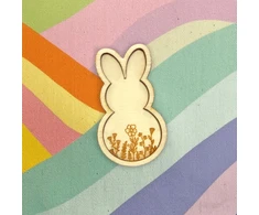 Bothy Threads Needle Minder "Wooden Bunny" XA71 3x5.5 cm