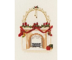 Bothy Threads Siuvinėjimo kryželiu rinkinys "Kalėdinė kortelė - Židinys" BT-DWCDX09 9x13,3 cm