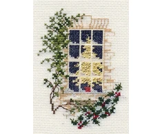 Bothy Threads Siuvinėjimo kryželiu rinkinys "Kalėdinė kortelė - Kalėdų langas" DWCDX08 9x13.3 cm
