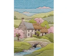 Bothy Threads Siuvinėjimo rinkinys "Long Stitch Seasons - Spring Cottage" BT-DW14MLS9 24x17 cm