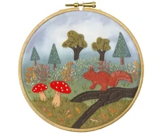 Bothy Threads Veltinio siuvinėjimo rinkinys "Miško pasivaikščiojimas" BT-EFE8 15x15 cm