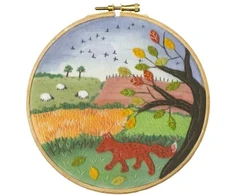 Bothy Threads Veltinio siuvinėjimo rinkinys "Krentantys lapai" BT-EFE9 15x15 cm