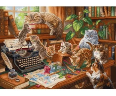 Letistitch Siuvinėjimo kryželiu rinkinys "Žaismingos letenos dirbtuvės" 45 × 32 cm SLETIL9992
