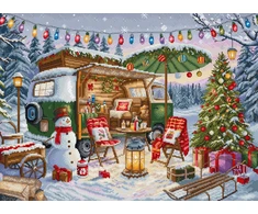 Letistitch Ristinėlės rinkinys "Kalėdinis priekaba" 42x30 cm SLETIL9990