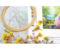 Letistitch Kryželiu siūlų rinkinys "Užburiantis pavasaris" 40x32 cm SLETIL9932