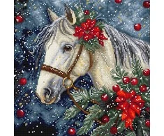Letistitch Siuvinėjimo kryželiu rinkinys "Žiemos arklys" 20x20cm SLETIL9955